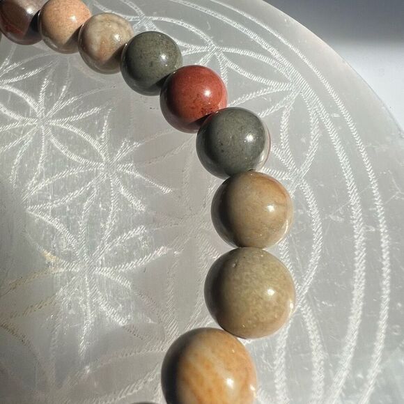 Polychrome Jasper Beaded Bracelet - Picture 4 of 8